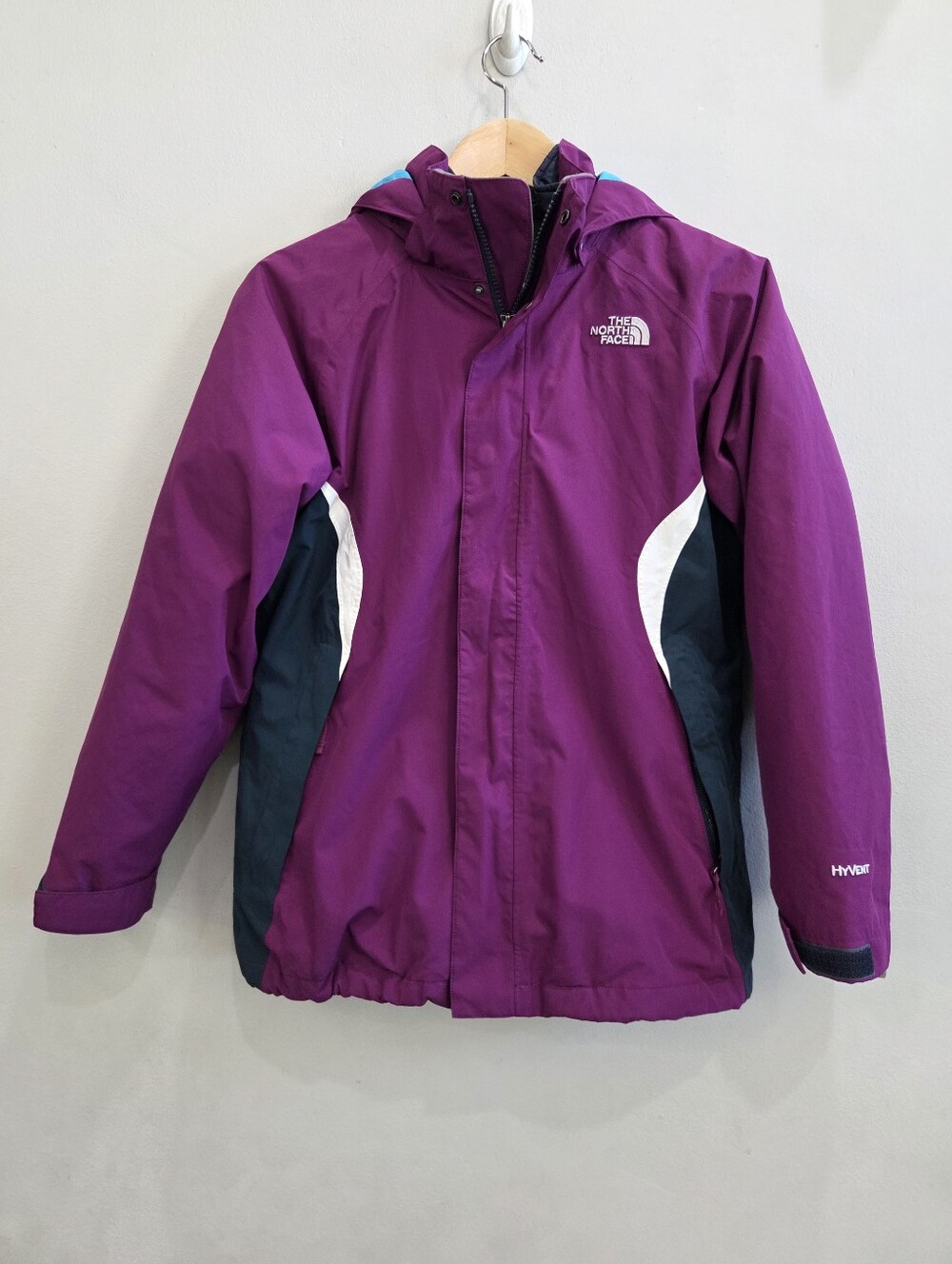 The North Face Girls Large (14/16) Purple Triclimate Hyvent Jacket 3-in-1 Winter